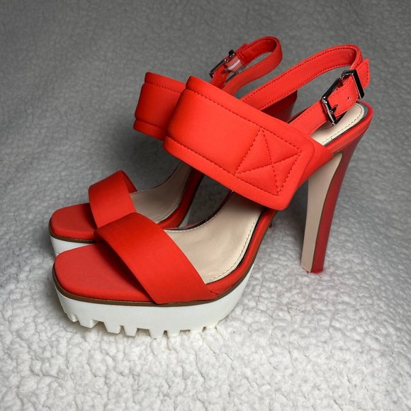 Jessica Simpson Shoes - NWOT Jessica Simpson Sarey Sandal Fire Red Size 8M